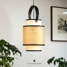 Load image into Gallery viewer, Aloka Pendant - Unique handmade Woven Hanging Pendant Light, Natural/Bamboo Pendant Light for Home restaurants and offices.
