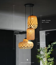 Load image into Gallery viewer, Oasis - Bamboo Cluster Pendant Lamps.