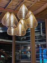 Load image into Gallery viewer, Lumos : Unique handmade Woven Hanging Pendant Light, Natural/Cane Pendant Light for Home restaurants and offices.