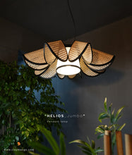 Load image into Gallery viewer, Helios - Unique handmade Woven Hanging Pendant Light, Natural/Cane Pendant Light for Home restaurants and offices.