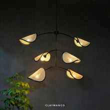 Load image into Gallery viewer, Pariza- Unique handmade Woven Hanging Pendant Light, Natural/Cane Pendant Light for Home restaurants and offices.