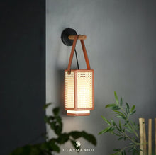 Load image into Gallery viewer, Kosha 2.0 - Unique handmade Woven Wall Sconce Light, Natural/Bamboo Wall Sconce Light for Home restaurants and offices.