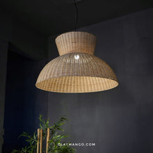 Load image into Gallery viewer, Samyak : Unique handmade Woven Hanging Pendant Light, Natural/Cane Pendant Light for Home restaurants and offices.