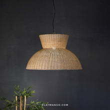 Load image into Gallery viewer, Samyak : Unique handmade Woven Hanging Pendant Light, Natural/Cane Pendant Light for Home restaurants and offices.