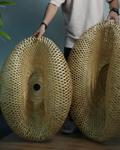 Load image into Gallery viewer, S Curve - Unique handmade Woven Hanging Pendant Light, Natural/Bamboo Pendant Light for Home restaurants and offices.