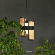 Load image into Gallery viewer, Madhyama 2.0 - Unique handmade Woven Hanging Pendant Light, Natural/Cane Pendant Light for Home restaurants and offices.