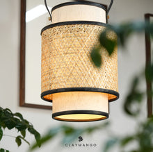 Load image into Gallery viewer, Aloka Pendant - Unique handmade Woven Hanging Pendant Light, Natural/Bamboo Pendant Light for Home restaurants and offices.