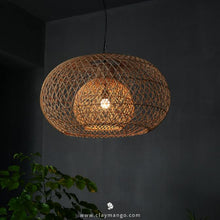 Load image into Gallery viewer, Cosmo : Unique handmade Woven Hanging Pendant Light, Natural/Cane Pendant Light for Home restaurants and offices.