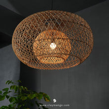 Load image into Gallery viewer, Cosmo : Unique handmade Woven Hanging Pendant Light, Natural/Cane Pendant Light for Home restaurants and offices.