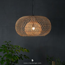 Load image into Gallery viewer, Cosmo : Unique handmade Woven Hanging Pendant Light, Natural/Cane Pendant Light for Home restaurants and offices.