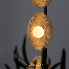 Load image into Gallery viewer, S-Curve Modern Contemporary Floor Lamp with Natural Bamboo for Home, restaurants and offices.