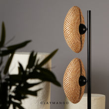 Load image into Gallery viewer, S-Curve Modern Contemporary Floor Lamp with Natural Bamboo for Home, restaurants and offices.