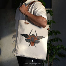 Load image into Gallery viewer, Cicada Leather Canvas - Tote Bag