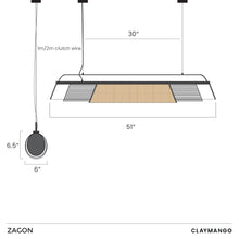 Load image into Gallery viewer, Zagon Sleek Linear - Industrial Pendant lamp with Natural bamboo mesh for Home, restaurants and offices.