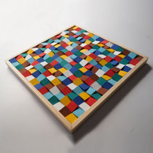 Load image into Gallery viewer, Multi colour Modern Wooden pixel Wall sculpture, Abstract wood painting wall artworks-Home Décor-Claymango.com