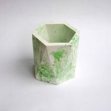 Load image into Gallery viewer, Paradox Hexagon Green Cement Planter/Vase/Flower Pot/Home Decor-Home Décor-Claymango.com