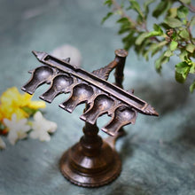Load image into Gallery viewer, Handcrafted vintage brass diya lamp - 4.5 x 5.8 inches-Antiques-Claymango.com