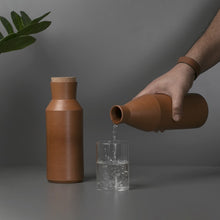 Load image into Gallery viewer, Table top Combo-Stupa Flask and Minima bottle from Design meets Tradition collection-Terracotta-Claymango.com