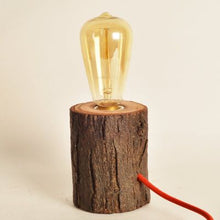 Load image into Gallery viewer, Handcrafted Natural wood Log Lamp with Edison bulb-Lamp-Claymango.com