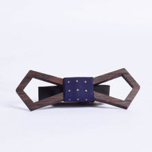 Load image into Gallery viewer, Geo Plus cut out Wooden Bowtie Pocket Square - TFC1P02-Mens Accessories-Claymango.com