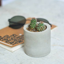 Load image into Gallery viewer, Minima concrete geometrical concrete planter for table top /office desk / living room / console table ( small )-Home Décor-Claymango.com
