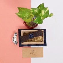 Load image into Gallery viewer, triangle full blue dots Wooden Bowtie Pocket Square - TFC1P11-Mens Accessories-Claymango.com