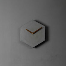 Load image into Gallery viewer, Concrete Hexa Wall Clock Grey-Home Décor-Claymango.com
