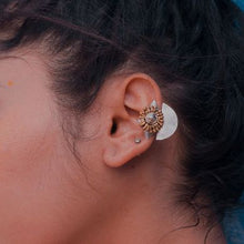 Load image into Gallery viewer, Axe earclips - 92.5 Sterling Silver, Brass Gungroo-Jewellery-Claymango.com