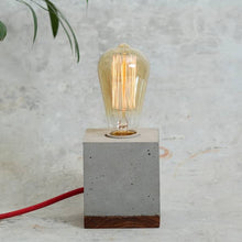 Load image into Gallery viewer, Rectangular Pillar concrete Tabletop Lamp with light intensity Dimmer-Lamp-Claymango.com
