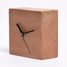 Load image into Gallery viewer, Square wooden block Clock Small white ash - SLC3P02-Home Décor-Claymango.com
