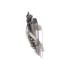 Load image into Gallery viewer, Honeybee brooch - Â 92.5 Sterling Silver, Brass globules.-Jewellery-Claymango.com
