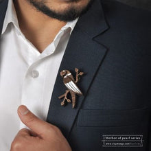 Load image into Gallery viewer, Parrot MOP inlaid from Mother of Pearl series.-Mens Accessories-Claymango.com