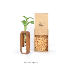 Load image into Gallery viewer, Minima Wood and Marble table top/wall hanging planter.-Home Décor-Claymango.com