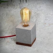 Load image into Gallery viewer, Rectangular Pillar concrete Tabletop Lamp with light intensity Dimmer-Lamp-Claymango.com