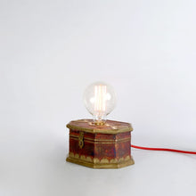 Load image into Gallery viewer, Jumbo Vintage wooden small chest lamp + Big Round filament Edison BULB-Lamp-Claymango.com