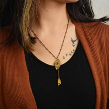 Load image into Gallery viewer, Steampunk pendant made of vintage watch parts and swarovski crystals-Jewellery-Claymango.com