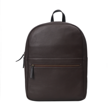 Load image into Gallery viewer, Brown leather backpack
