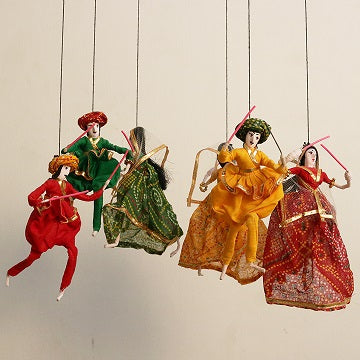 Dandiya Dolls Hanging-Home Décor-Claymango.com