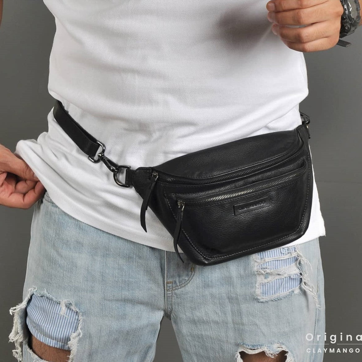 Foxtrot_ UNISEX Fanny pack cross Bag _handcrafted out of genuine leather
