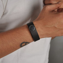 Load image into Gallery viewer, Minimal genuine leather wrist bands - set of 2 (black+ Tan Brown)-Mens Accessories-Claymango.com