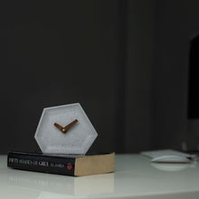 Load image into Gallery viewer, Concrete Hexa Tabletop Clock Grey-Home Décor-Claymango.com
