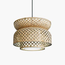 Load image into Gallery viewer, Lotus Lamp (Pendant Lamp)-Bamboo-Claymango.com