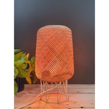 Load image into Gallery viewer, Manuka - Unique Hand Woven Table Top Bamboo Lamp Shade with Stand, Natural/Bamboo Table Top lamp for Home restaurants and offices.-Lamps-Claymango.com
