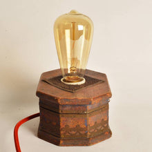 Load image into Gallery viewer, vintage wooden small chest lamp + Edison BULB-Lamp-Claymango.com