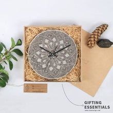 Load image into Gallery viewer, UNIQUE HANDCARVED WOODEN BLOCK WALL CLOCK for home ,Office ,Kitchen ,Bedroom- wooden box gift ready pack-Gift Box-Claymango.com