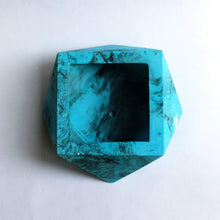 Load image into Gallery viewer, Paradox Origami Blue/Black Cement Planter/Vase/Flower Pot/Home Decor-Home Décor-Claymango.com