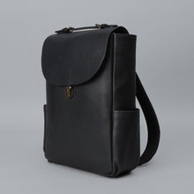 Load image into Gallery viewer, Black Genuine leather  backpack
