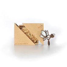 Load image into Gallery viewer, Blooming Lotus Brooch from mother of pearl series - 9 mop inlays-Mens Accessories-Claymango.com