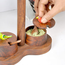 Load image into Gallery viewer, Table top Jar Set With Spoons In Sheesham Wood from Chidaiya collection-Kitchen Accessories-Claymango.com