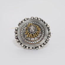 Load image into Gallery viewer, Ring big - Â 92.5 Sterling Silver, Brass globules.-Jewellery-Claymango.com
